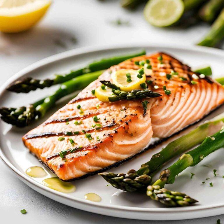 Grilled Salmon With Asparagus